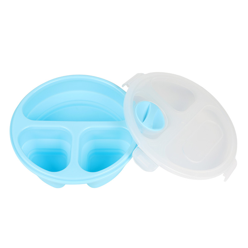 Hộp Bento có thể mở rộng và có thể gập lại Hộp đựng đồ ăn trẻ em, hộp nhựa đựng thức ăn