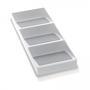 White \u0026 Grey Nhựa không trượt 3 tầng Spice Pantry Nhà bếp lưu trữ tủ lưu trữ